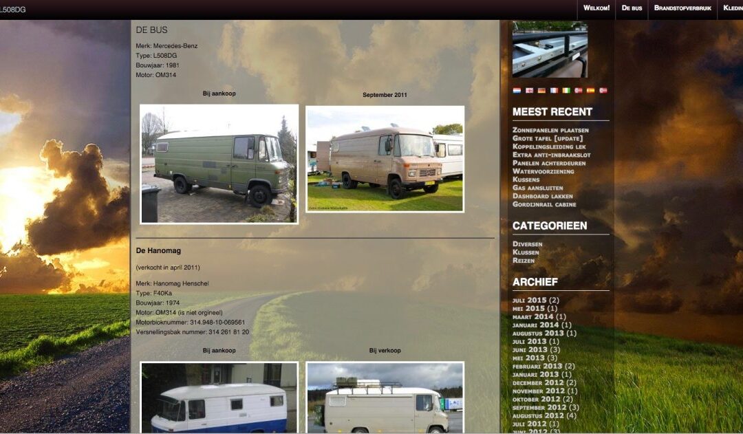 Handige website Mercedes 508 camper