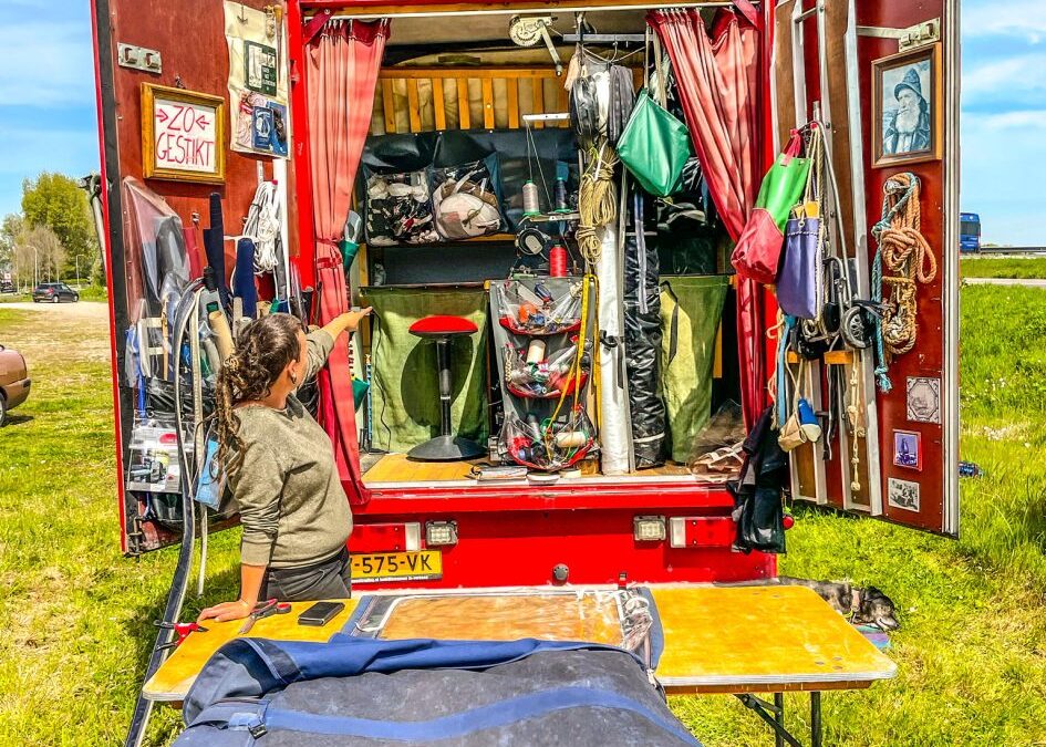 Nederland . Wonen werken in een camper